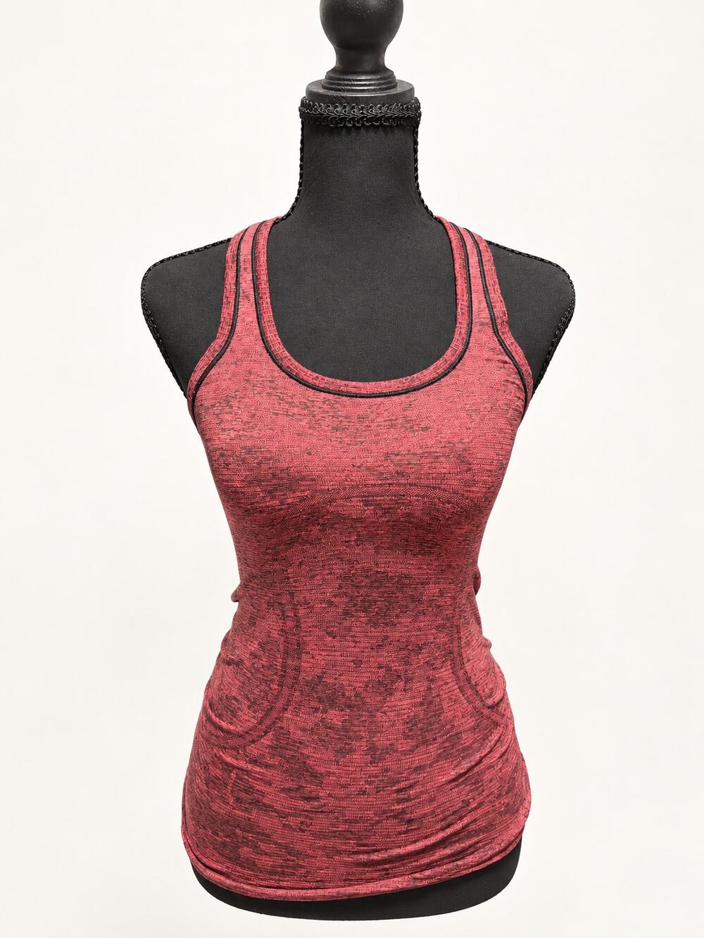 Lululemon Swiftly Tech Racerback Tank Heathered Red Black Size 2